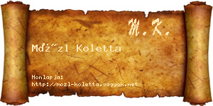 Mözl Koletta névjegykártya